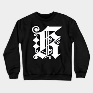 Silver Letter K Crewneck Sweatshirt